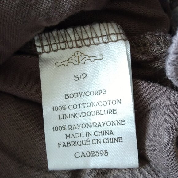 Vintage Temperance Women's Lace Crochet Lined Taupe Tank Top Size S - Picture 6 of 11